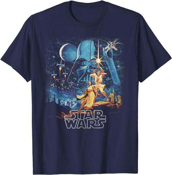Star Wars A New Hope Faded Vintage Retro Poster TShirt Unisex T-Shirt