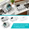 Dish Drying Rack In Sink, Expandable Stainless Steel Dish Drainer For Kitchen Sink