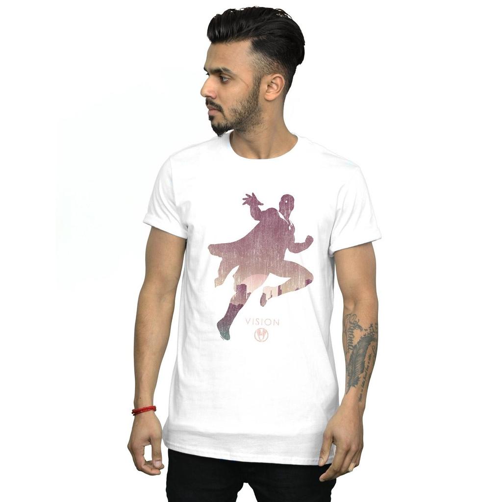 Marvel Mens Vision Silhouette T-Shirt