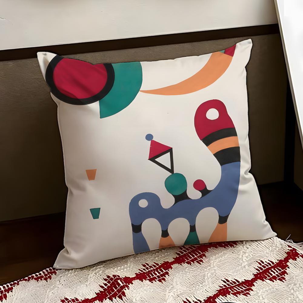 WWassily KKandinsky Art Cushion Cover Reversible Soft Durable Pillow Cover Home Car MultiScene Use for Daily Comfort