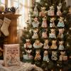 Christmas Countdown Calendar 24 Day Dog Advent Calendar, Cute 2D Flat Chihuahua Hanging Ornaments, Unique Gift for Moms And Dads Different Acrylic