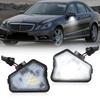 POPMOTORZ Светодиодные фонари подсветки для и с зеркалом заднего вида, светодиодная приветственная подсветка, высокая яркость 9SMD, комплект с прозрачной линзой, Mercedes-Benz W176, W246, W204, W212,