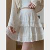 White Lace Cake Skirt: Women's Spring/Summer College Style, High-Waisted, Age-Reducing, Elegant Short Skirt