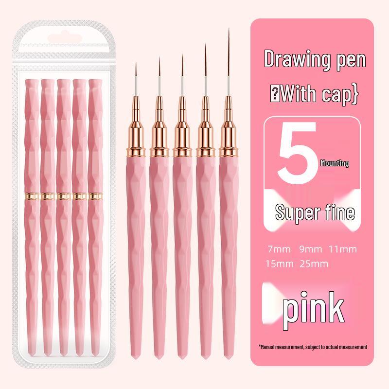 Cross-border Nail Art Brush Set: Line Drawing, Carving, Flower, Hook Line Tool