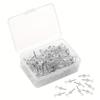 100-Pack Push Pins Clear Plastic Head, Steel Point, Thumb Tacks for Wall Corkboard, Map, Calendar, Photo Heavy Duty for Home Office and Craft Projects