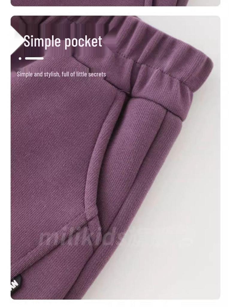 Детские флисовые широкие спортивные штаны на зиму 2025: Мальчиковые и Девочковые Брюки-бананы