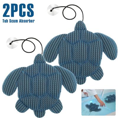 2 шт. Поглотитель накипи для ванны в форме черепахи, инструмент для поглощения масла для ванны с присоской, пенофильтр, очиститель воды для ванны, аксессуар для ванной комнаты