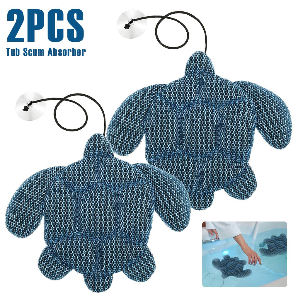 2 шт. Поглотитель накипи для ванны в форме черепахи, инструмент для поглощения масла для ванны с присоской, пенофильтр, очиститель воды для ванны, аксессуар для ванной комнаты