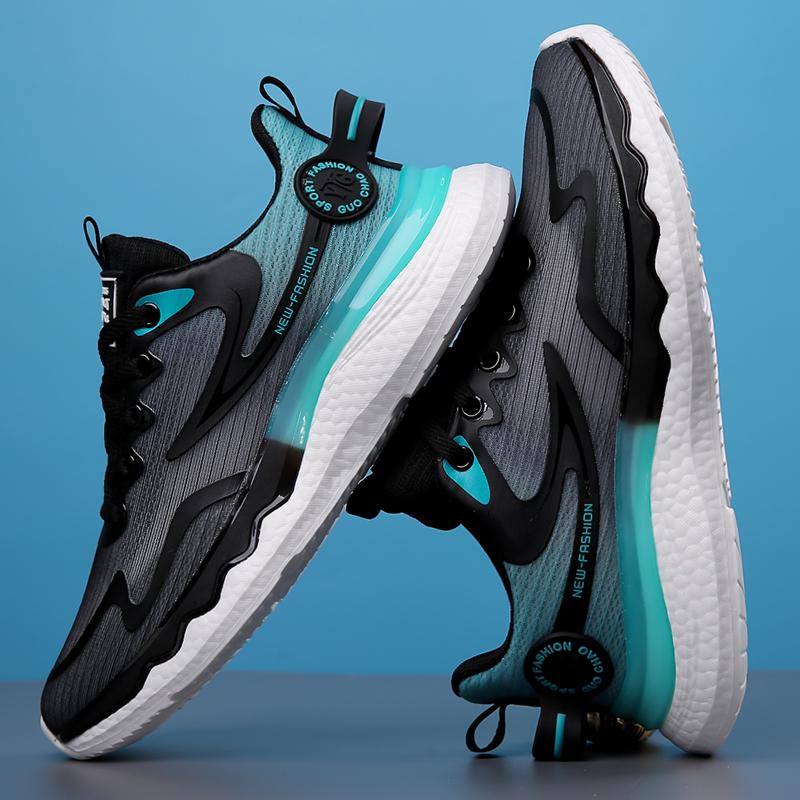 Lan Fengu Spring New Sports Shoes Breathable Men's Shoes Korean Edition Trendy British Thick soled Men's Shoes Mesh Breathable Men's Shoes