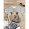 Футболки 2024 года для девочек, летняя одежда для девочек 10 лет, детская футболка с изображением хомяка, детская одежда, детская графика