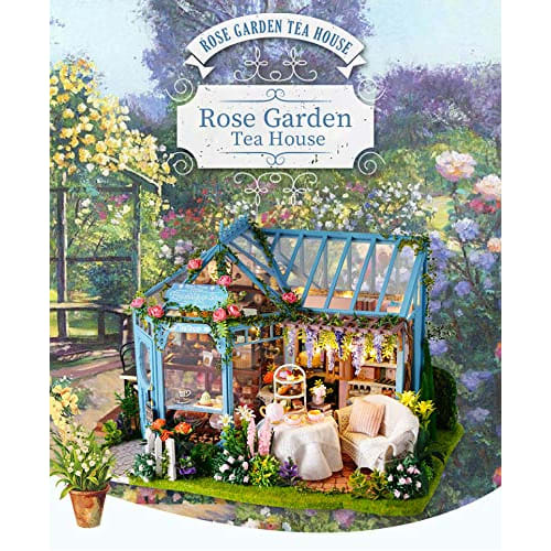 (t-FREAK) Dollhouse DIY Kit Set Miniature ROSE GARDEN TEA HOUSE (A-068)
