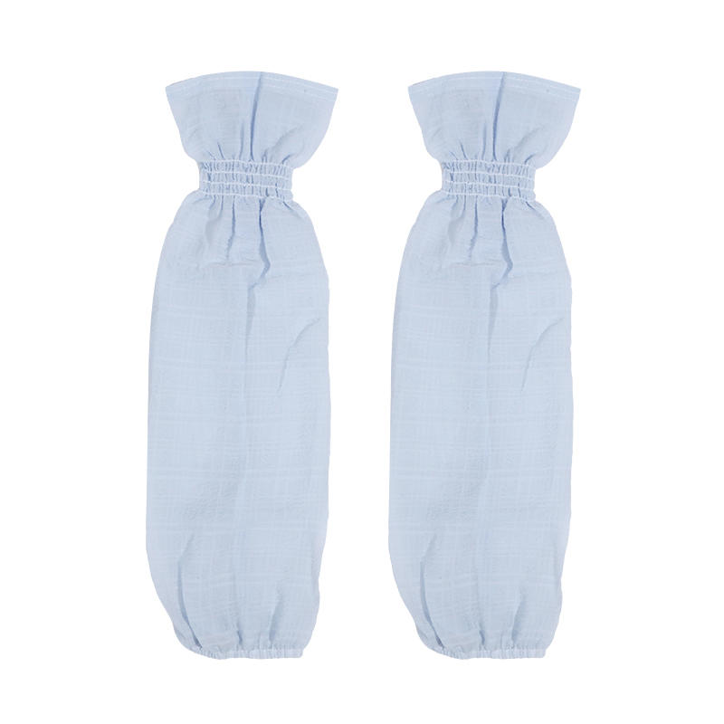 Summer Women's Ice Silk Sun Protection Arm Sleeves Elegant Pleated Bubble  Anti-UV Gloves Cooling Sleeves for Outdoor Driving Cycling