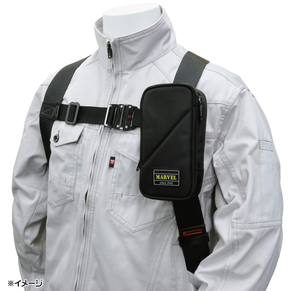 Marvel Smartphone Depth Height Width 10cm (MARVEL) Two-Tier Pouch, Black, MDP-SP3, Body 18cm, Body 6cm, Body