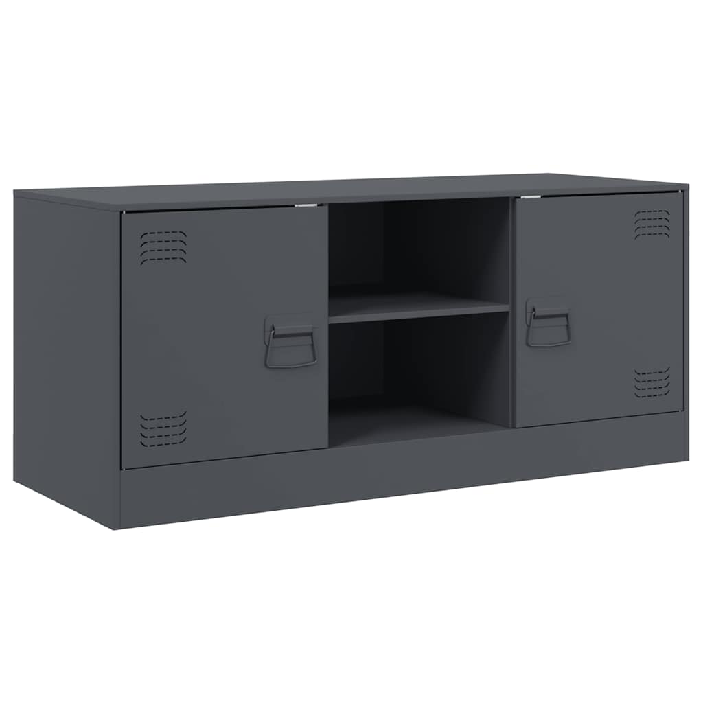 Vidaxl Szafka Pod Telewizor, Antracytowa, 99X39X44 Cm, Stalowa