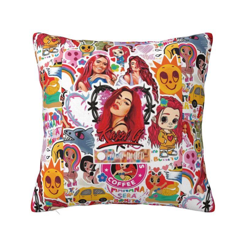 Reggaeton Music Karol G Manana Sera Bonito Throw Pillow Case Bedroom Cushions Cover For Sofa Chair Square Polyester Pillowcase