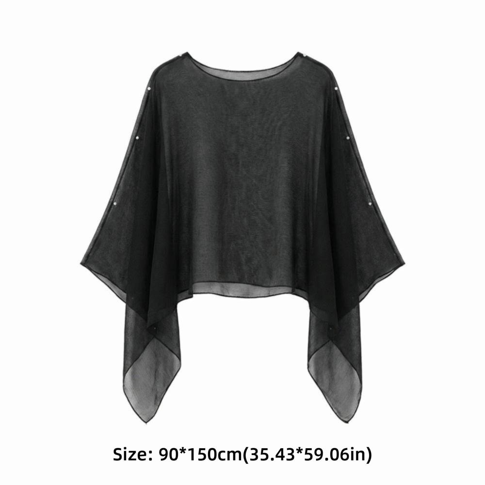 Thin Sun Protection Shawl Chiffon Trendy Scarf Versatile Air-conditioned Sweater  Women's Wear