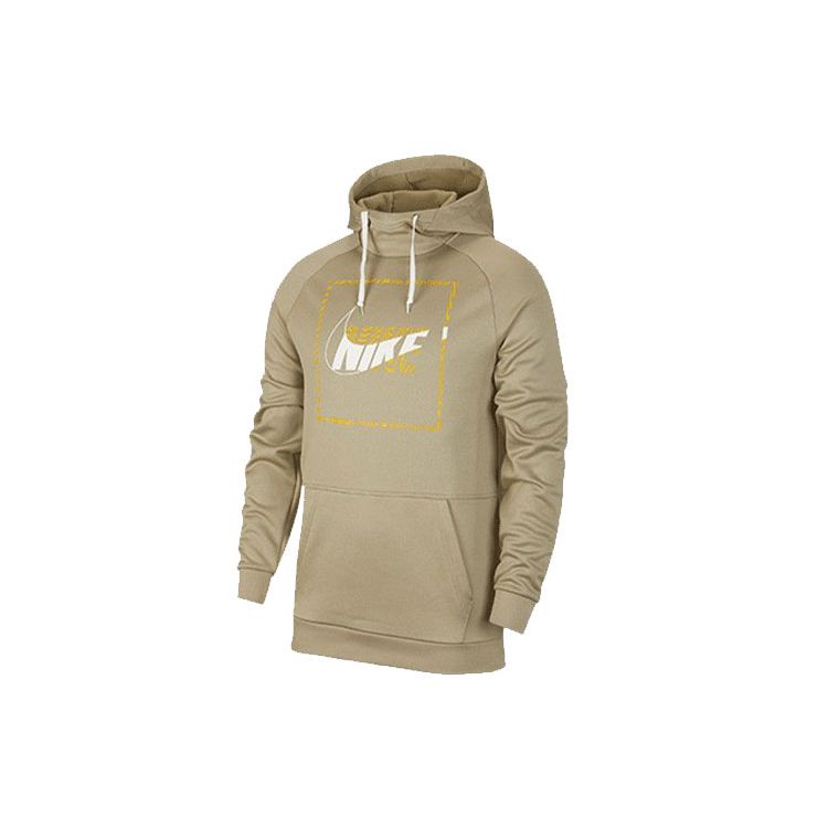 Nike Повседневный спортивный пуловер с капюшоном для тренировок, мужские топы, коричневый CU6732-342