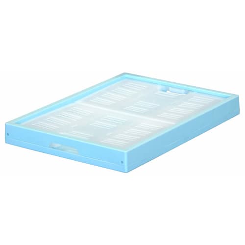 JEJ Astage Foldable Container, Blue, Approx. W35 X D49 X H25.2cm (5.6cm When Folded), Ideal for Organizing Tools, Camping, BBQs, and Outdoor Gear
