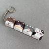 Cute Cat Cat Fidget Clicker Keychain Finger-Tip Pressing Button Finger Keyboard Pendant  Key Ring