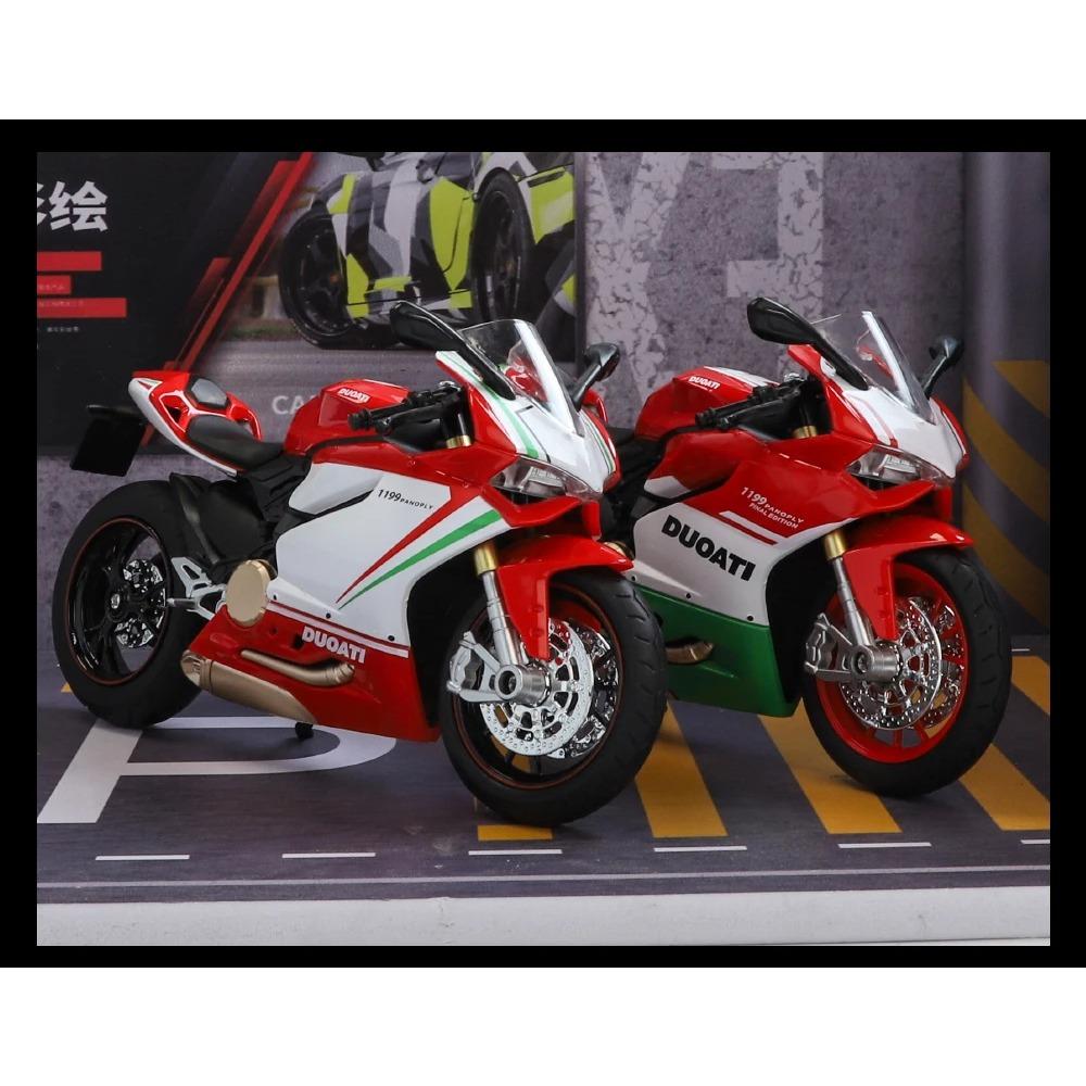 1/12 Ducati 1199 Panigale S литой под давлением модель игрушечного автомобиля коллекция внедорожных мотоциклов со звуком и светом игрушечные машинки