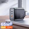 QOOVI 65W GaN Charger USB Type C Fast Charging Quick Charge 4.0 Adapter USB-C PD Charger For Samsung Xiaomi Macbook iPhone Ipad