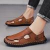 FashionHandmade Summer Men Casual Beach Outdoor Shoes Breathable Trekking Fashion Hiking Climbing Fishing Soft Leather Leisure Sandals