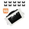 Pack of 10 Beta R4 Square White/black Spotlight Holders MR16 GU10/GU5.3