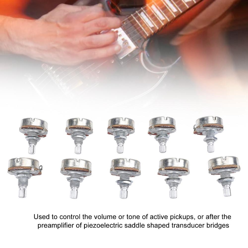 18mm Shaft Guitar Potentiometer Metal Audio Taper Potentiometers Electric Bass Guitar