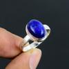 Lapis Lazuli Cabochon HandCrafted Stone Fine Polished 925 Sterling Silver Ring with New Design Gift for Wedding Engagement Christmas