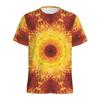 Kaleidoscope 3D Printed Kids T Shirt Round Neck Short Sleeve For Summer Daily Activities