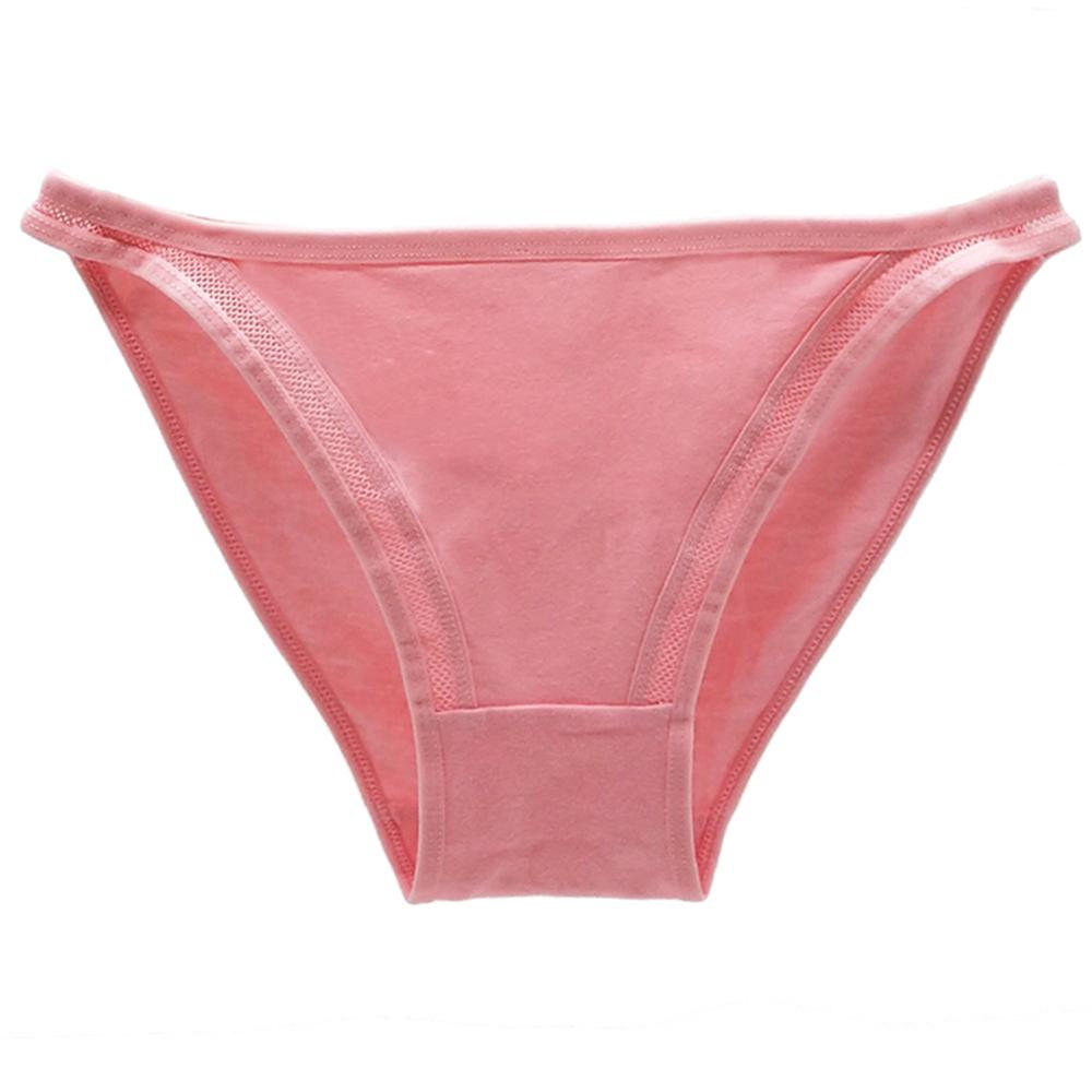 Sexy Briefs Cotton Basic Underwear Women Everyday Low Waisted Breathable Transparent Panties Ladies Knickers 6 PCS/Lot