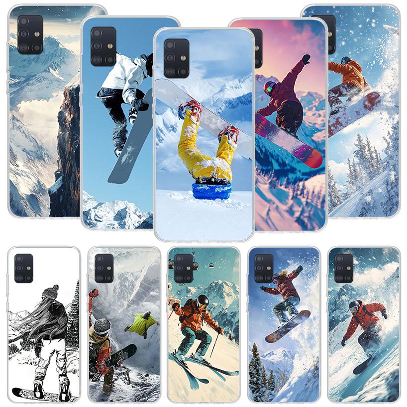 Adventure Snowboarding Extreme Phone Case For Samsung Galaxy A52 A32 A22 A12 A02S A50S A30S A51 A31 AA71 Note 20 Ultra 10 S10 Pl