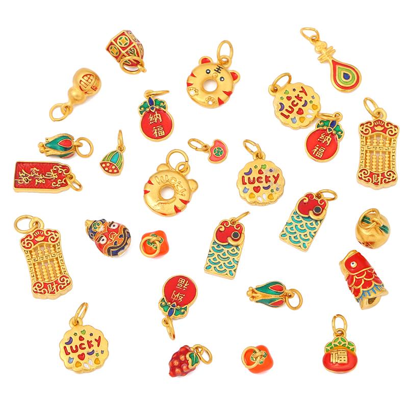 Эмалированная подвеска цвета песочного золота и меди с позолотой для рукоделия и изготовления украшений, 1 шт.