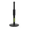 Shure by Gator Desktop Microphone Stand, Straight Type, with Vibration-Absorbing 6" Round Base, SH-DESKTOP1