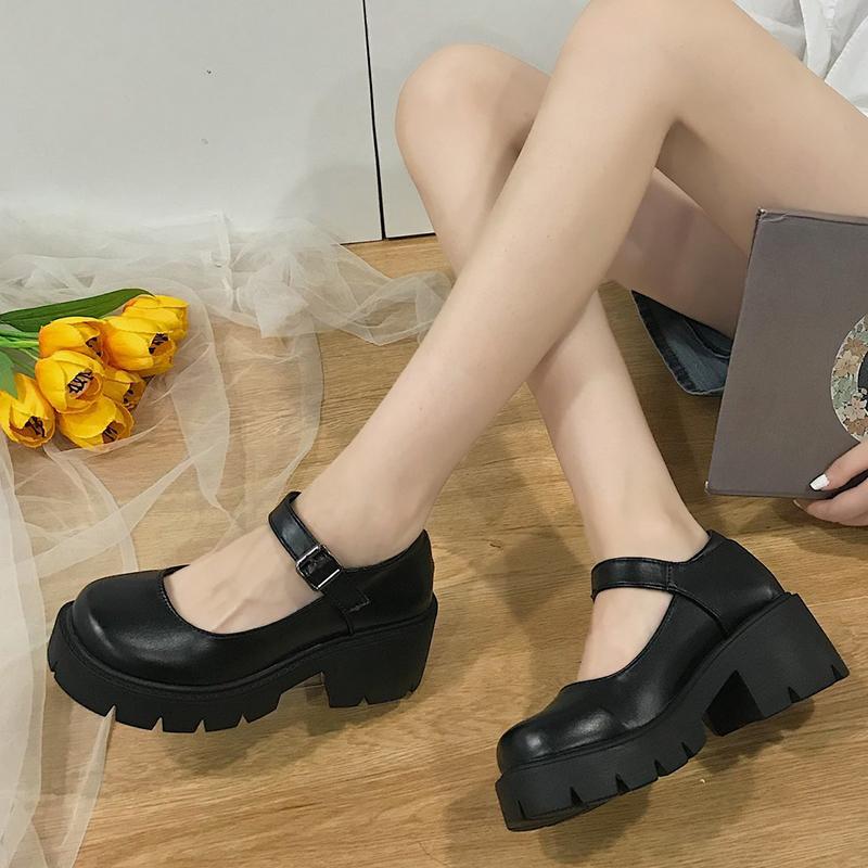 Осенние ботинки, женская обувь на платформе, кроссовки на массивном каблуке, черные ботинки в стиле панк, туфли-оксфорды, увеличивающие рост, 2022