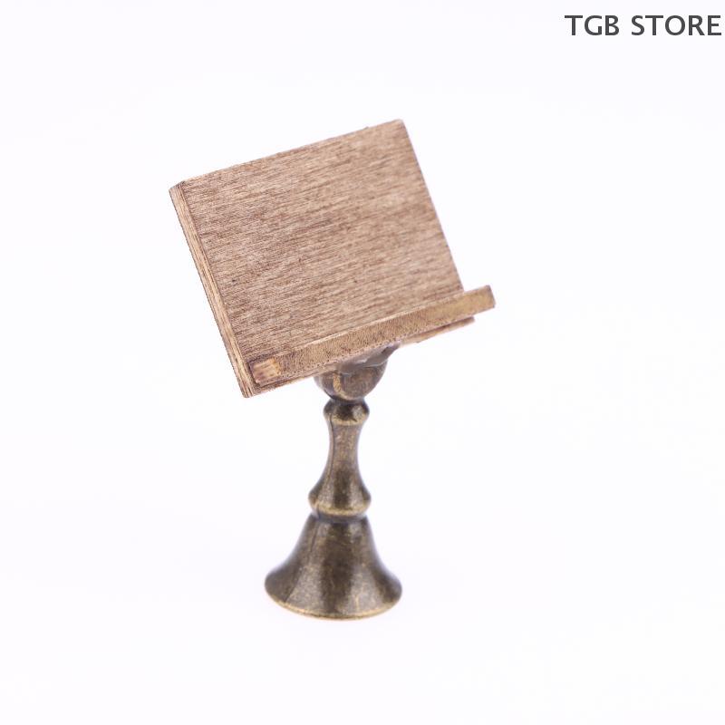 1Pcs 1/12 Mini Magic Book Reading Stand Model Dollhouse Furniture Decoration Dolls House Micro Scene Construction Props