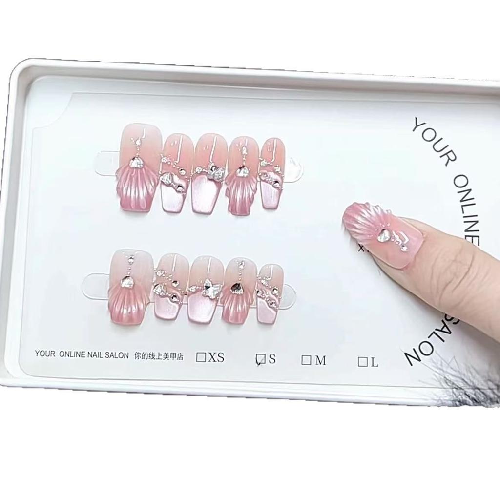 Pure Handmade Phototherapy Wear Armor Shell Girls Reusable Nail Art Patches