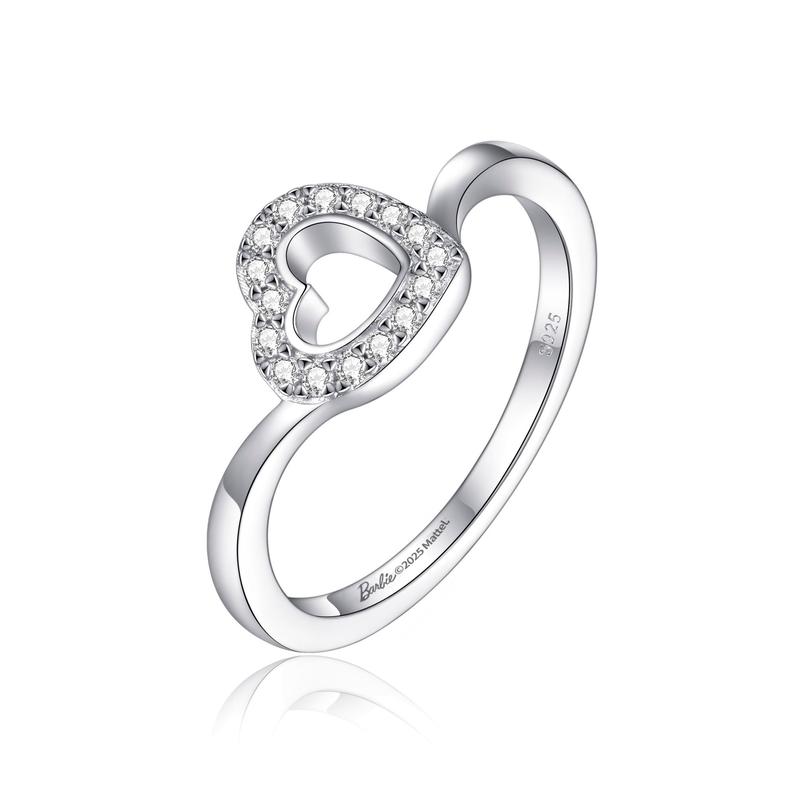 Barbie ring Hollow love heart, high-end temperament, niche and exquisite, ins-style atmosphere, versatile, good-looking, 925 silver ZJYJZ-YS-004