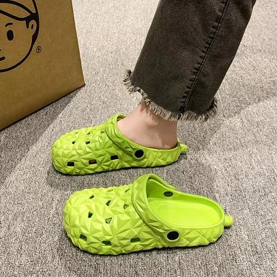 Модные летние женские тапочки, хит продаж, однотонные пляжные туфли Baotou, повседневные женские туфли на плоской подошве из двух предметов, Zapatos