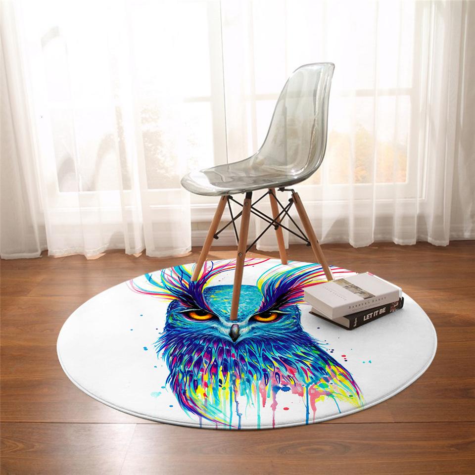 Круглый ковер Moon Kids, черный ковер для спальни, коврики с белой лисой, противоскользящие коврики Planet, коврики для домашнего декора, напольные коврики