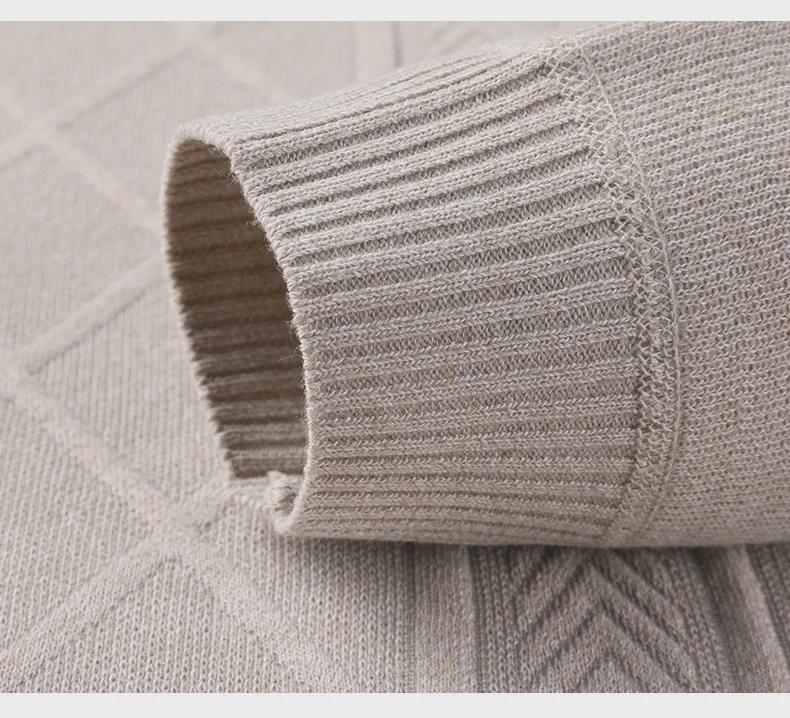 Men's Trendy Loose-Fit Round Neck Pullover Sweater, Autumn/Winter Plus Velvet Thickened Casual Wear