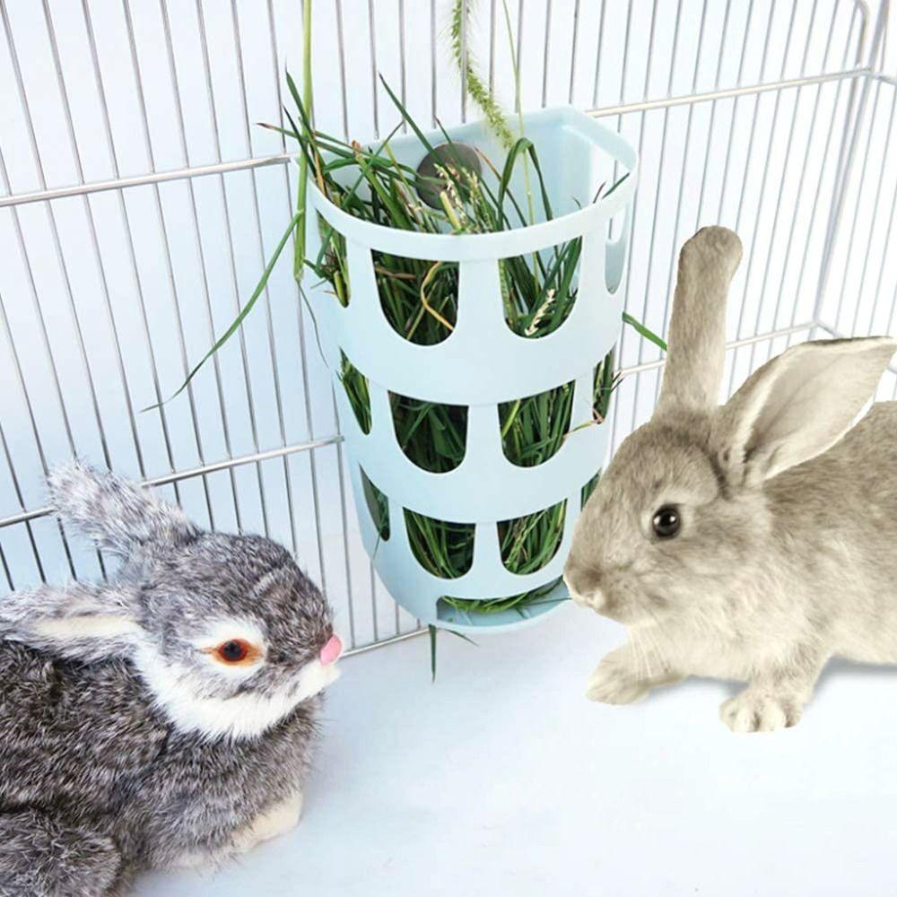 Manger Food Dispenser Hanging Plastic Grass Holder Rabbit Hay Feeder Grass Container Feeding Rack