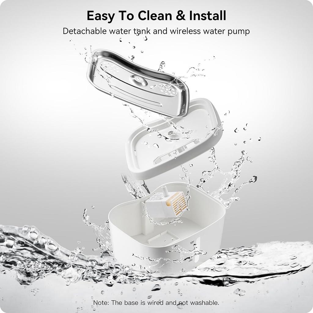 2.5L Cat Water Fountain APP Smart Control Pet Water Dispenser для питья Тихий Автоматический Cat