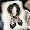 South Korea's New 71 Small Square Scarf Silk Scarf Women's Spring Summer Fashion Professional Decoration Scarf Floral Scarf Versatile Scarf