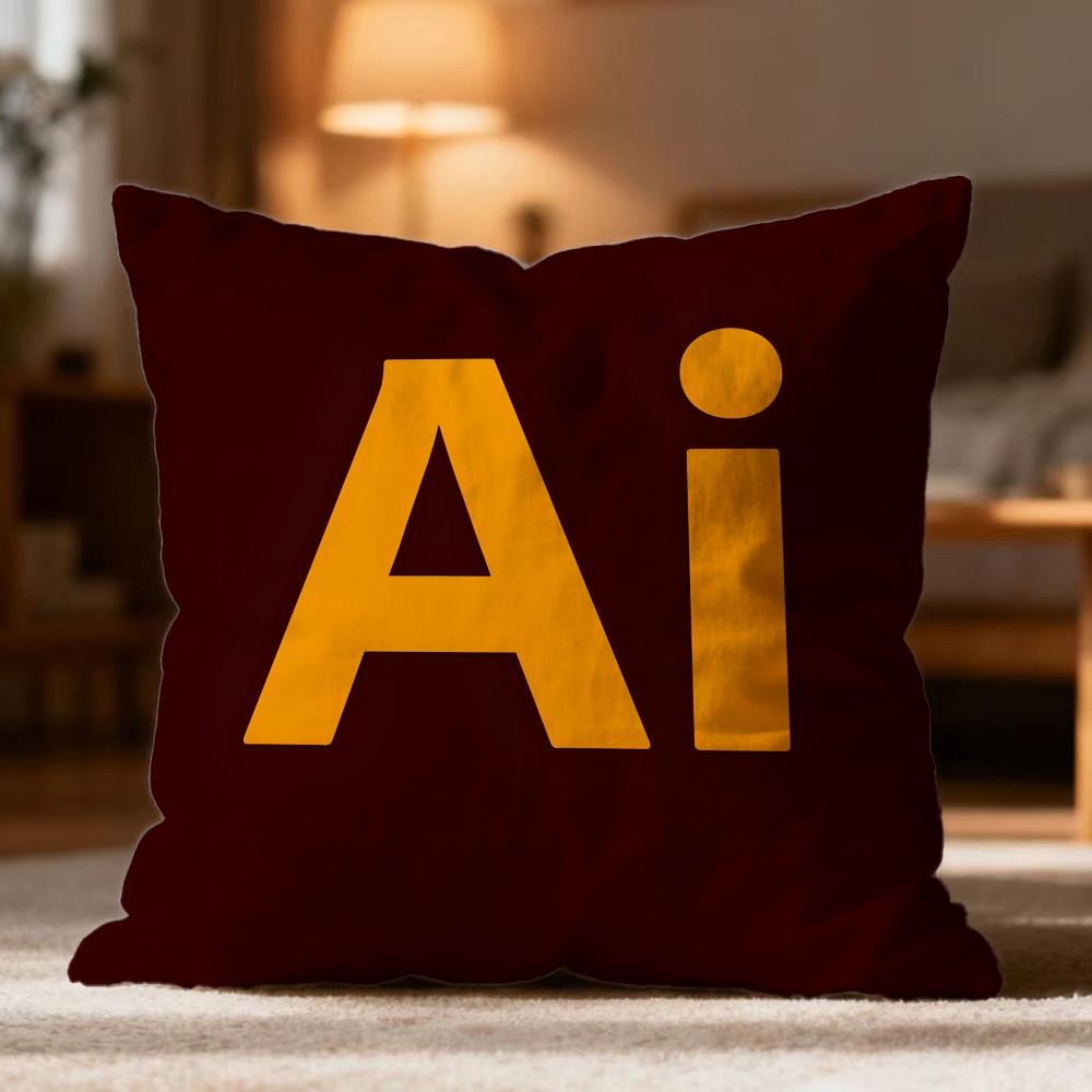 Популярная иконка ПО Adobe Чехол на подушку Мягкий моющийся наволочка Многоцелевой для дивана кровати путешествий офиса