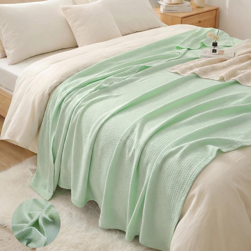 Thin Summer Cooling Blanket Bamboo Fiber Summer Quilt Simple Air-Conditioning Comforters Adults