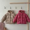 2025 Зимняя детская толстая куртка с хлопковой подкладкой для мальчиков и девочек – Уютное пальто-булочка для детей среднего и старшего возраста