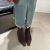 Модные женские модные плоские хлопковые ботинки зимние новые с острым носком из замши на мягкой подошве противоскользящие износостойкие короткие ботинки