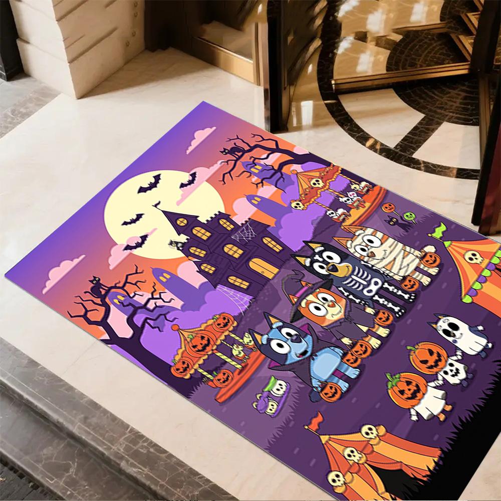 Halloween Night Adventure Area Rug Design for Dormitory Kitchen Study room Outdoor Anti-slip Rug Anime Office Decor