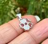 925 Sterling Silver Cz FLOWER FLORAL Charm Pendant, High Polish, Simple Design Elegant, Minimal Minimalistic Jewelry, Charm Pendant, 1.26 gm